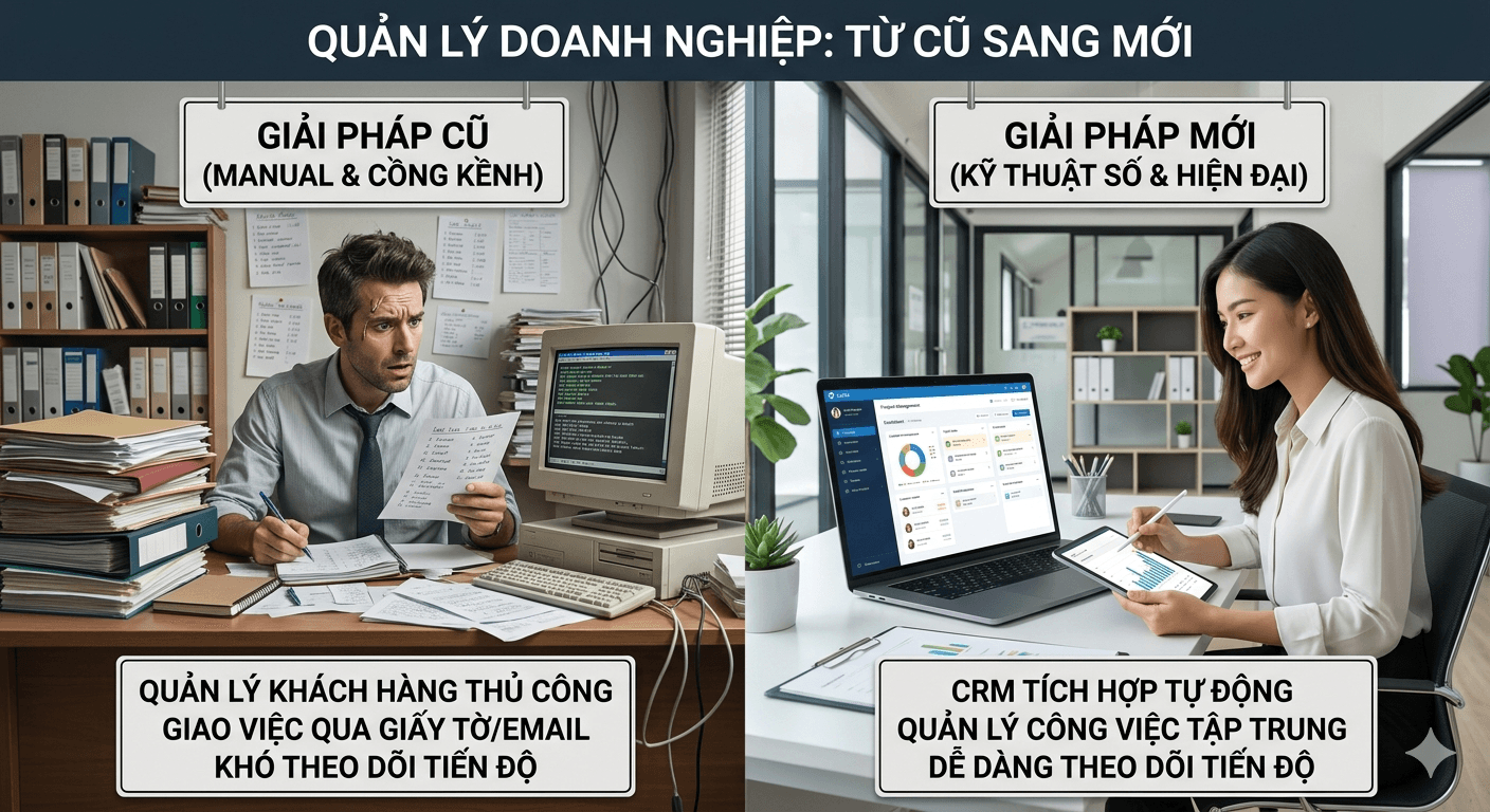 Quản lý doanh nghiệp (CRM & Công việc)